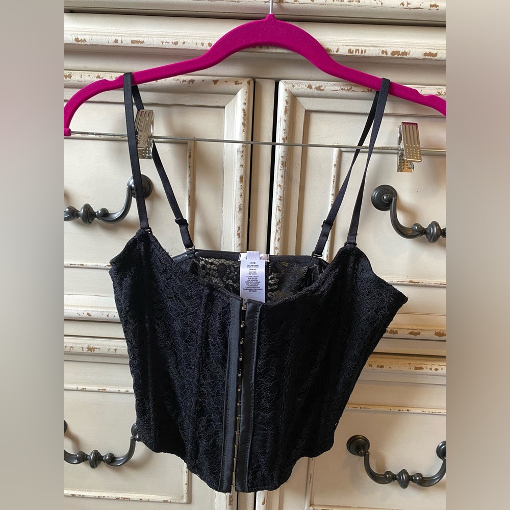 Garage Black Lace Corset Top (S)